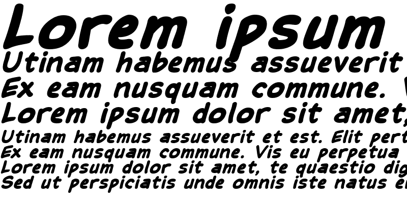 Sample of Balloon Lettering Stressed