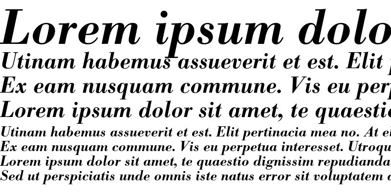 Sample of Bodoni BE Oldstyle Figures Sample of Bodoni BE Oldstyle Figures