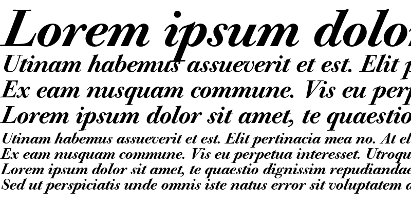 Sample of Bodoni Old Face BE Oldstyle Fig Sample of Bodoni Old Face BE Oldstyle Fig