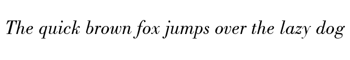 Preview of Bodoni Poster SSi Book Italic