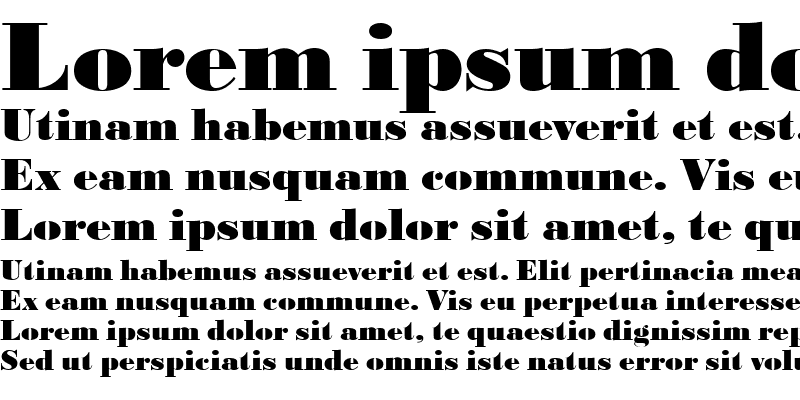 Sample of Bodoni URW Black Regular
