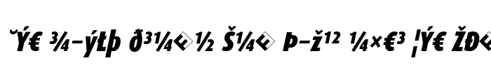 Preview of DaxCondensed-BlackItalicExp Italic