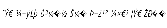 Preview of DaxCondensed-LightItalicExp Italic