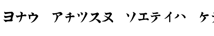 Preview of Kata Kana Regular