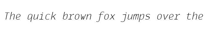 Preview of MonoxExtraLightItalic Regular