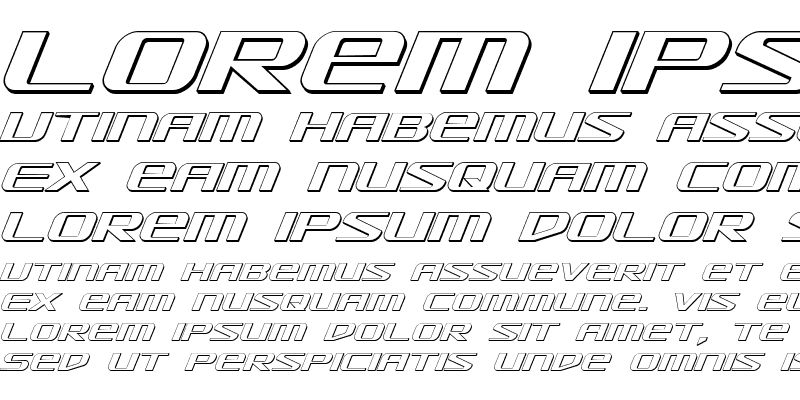 Sample of SDF 3D Italic Sample of SDF 3D Italic