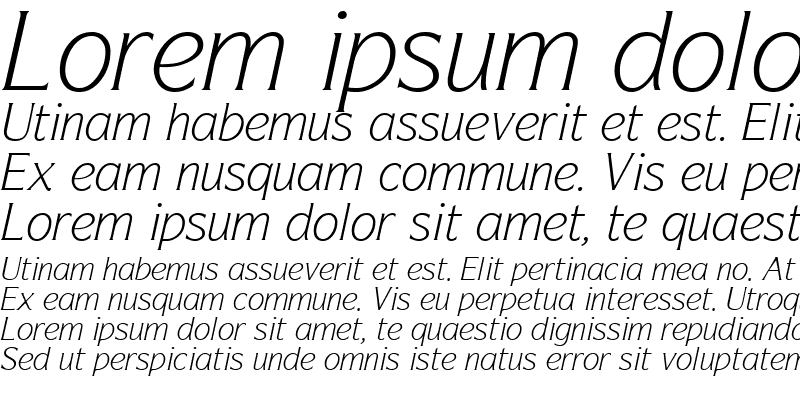 Sample of Symbol Italic