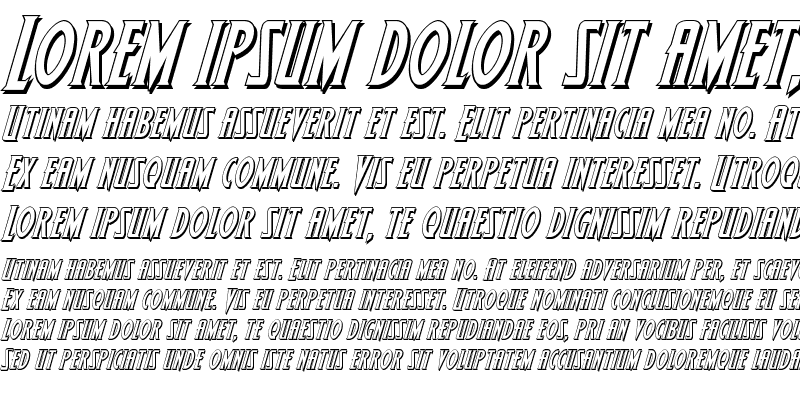 Sample of Wolf's Bane 3D Italic Sample of Wolf's Bane 3D Italic