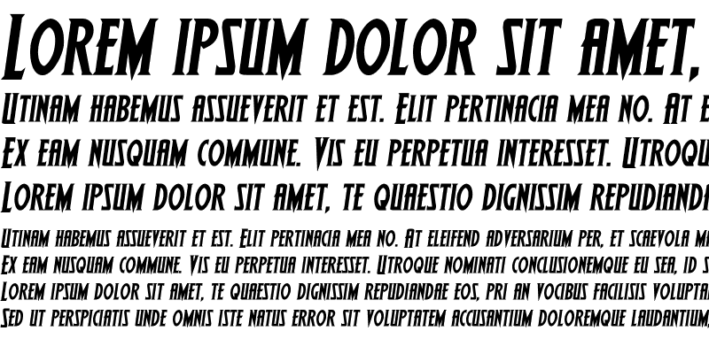 Sample of Wolf's Bane II Semi-Italic Sample of Wolf's Bane II Semi-Italic