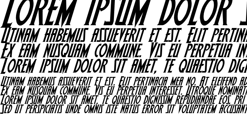 Sample of Wolf's Bane Italic Italic