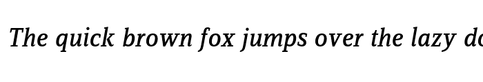 Preview of ZineSerifDis Regular Italic