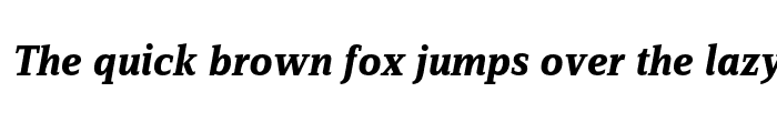 Preview of ZineSerifDis Tf Bold Italic