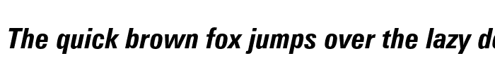 Preview of Zurich Condensed Bold Italic
