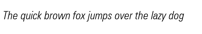 Preview of Zurich LtCn BT Light Italic